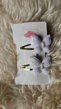 Haarclips vlinder wit