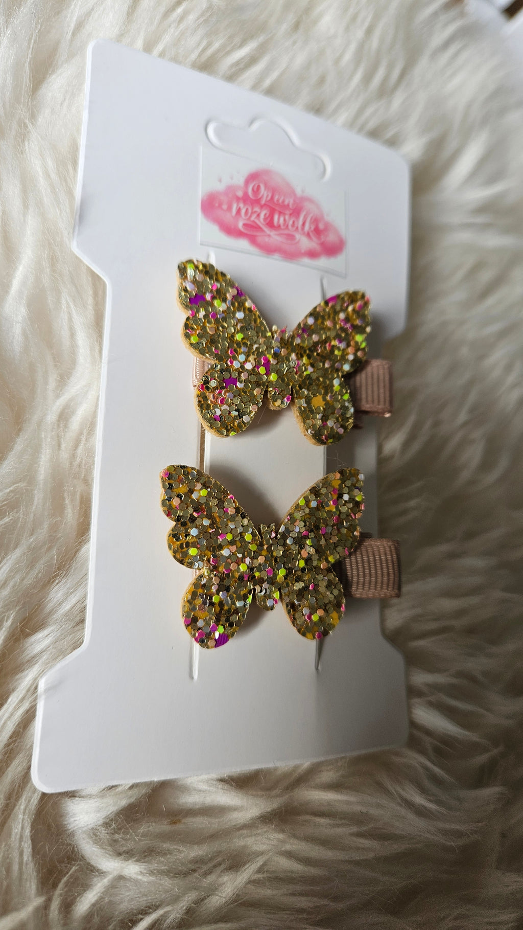 Haarclip glitter vlinder