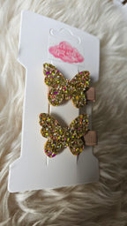 Haarclip glitter vlinder