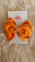 Haarclip strik oranje