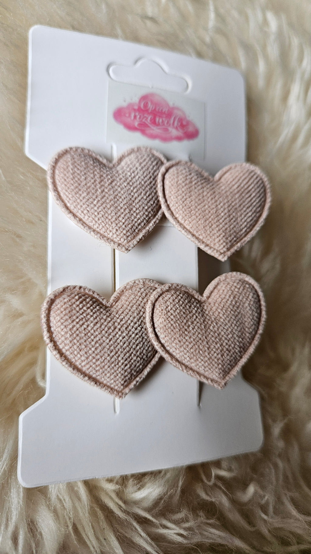 Haarclips twee hartjes