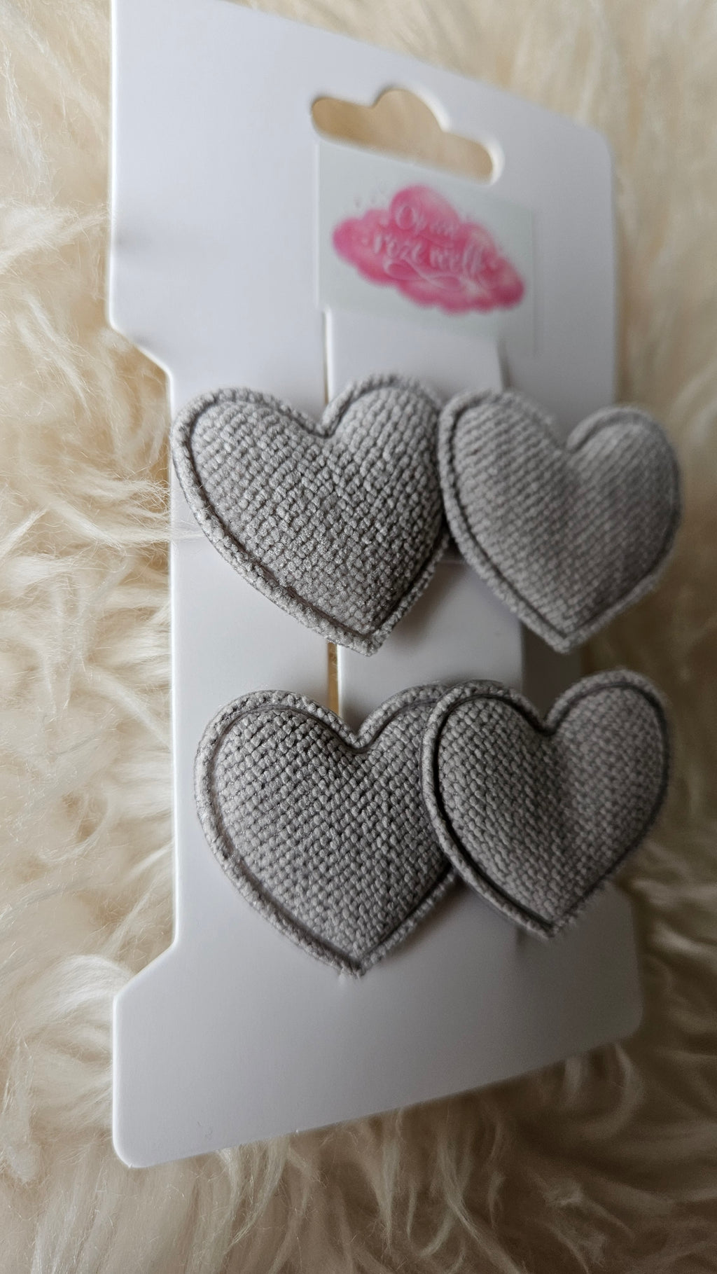 Haarclips twee hartjes