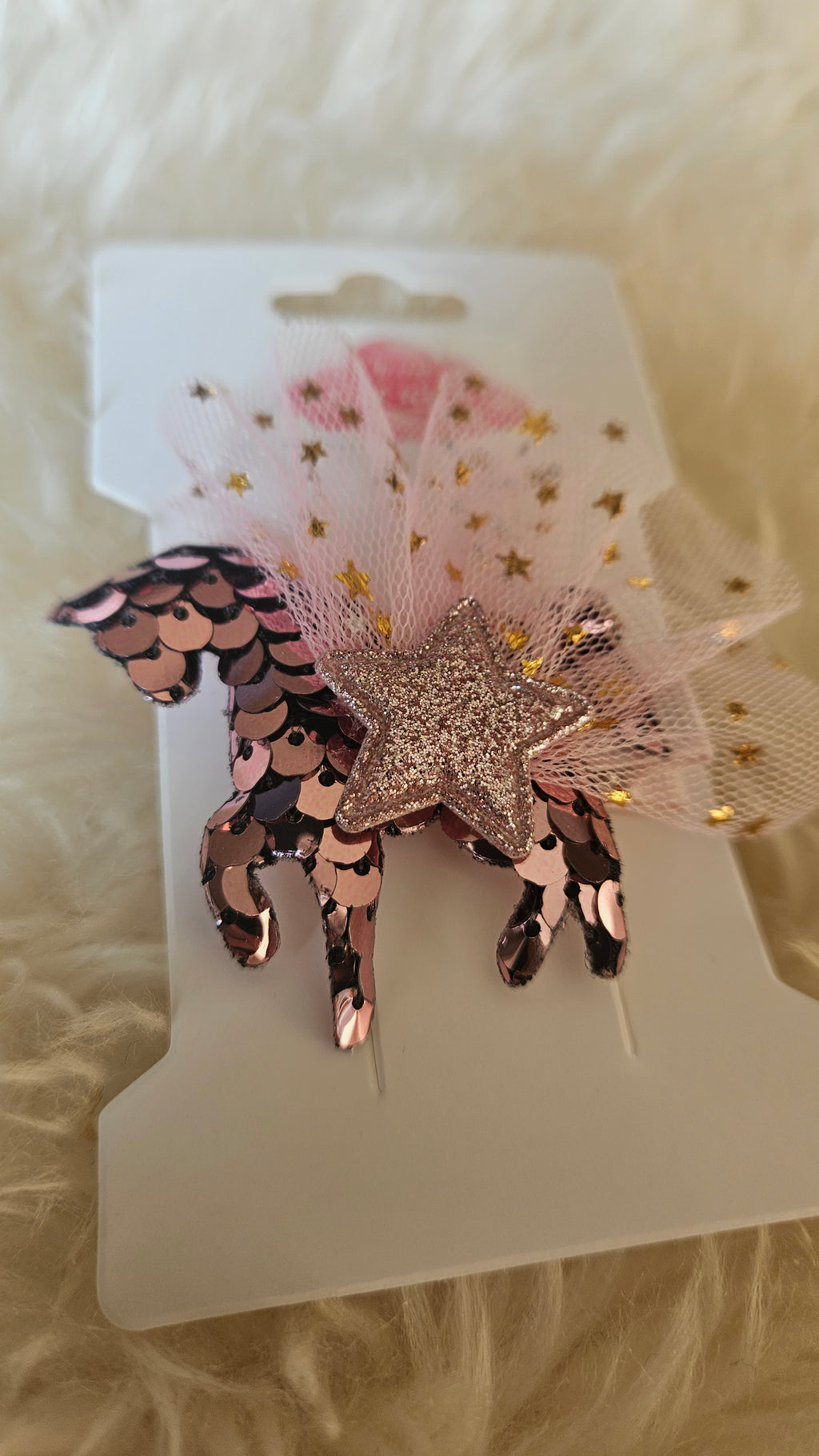 Haarclip unicorn roze
