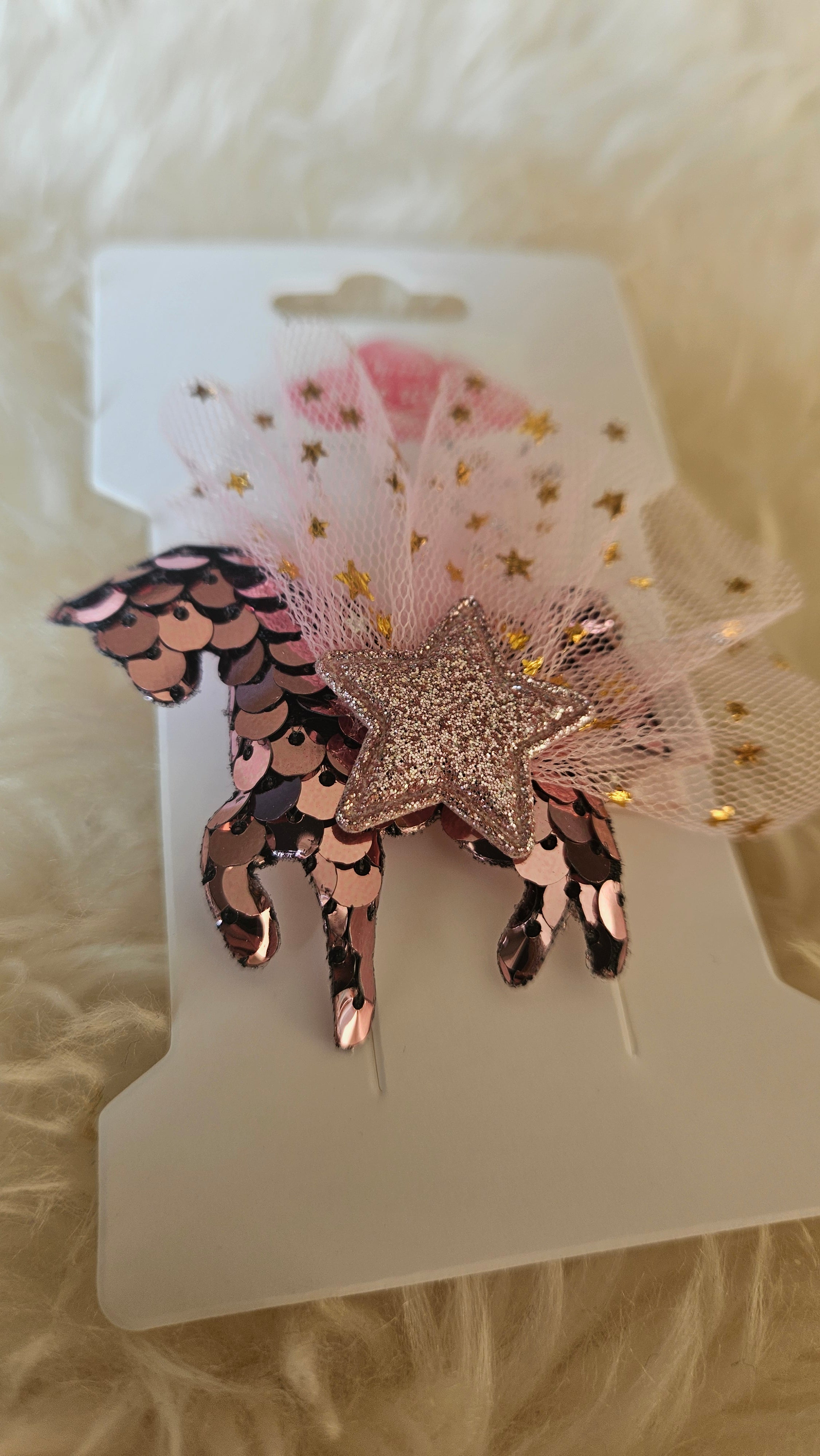 Haarclip unicorn roze