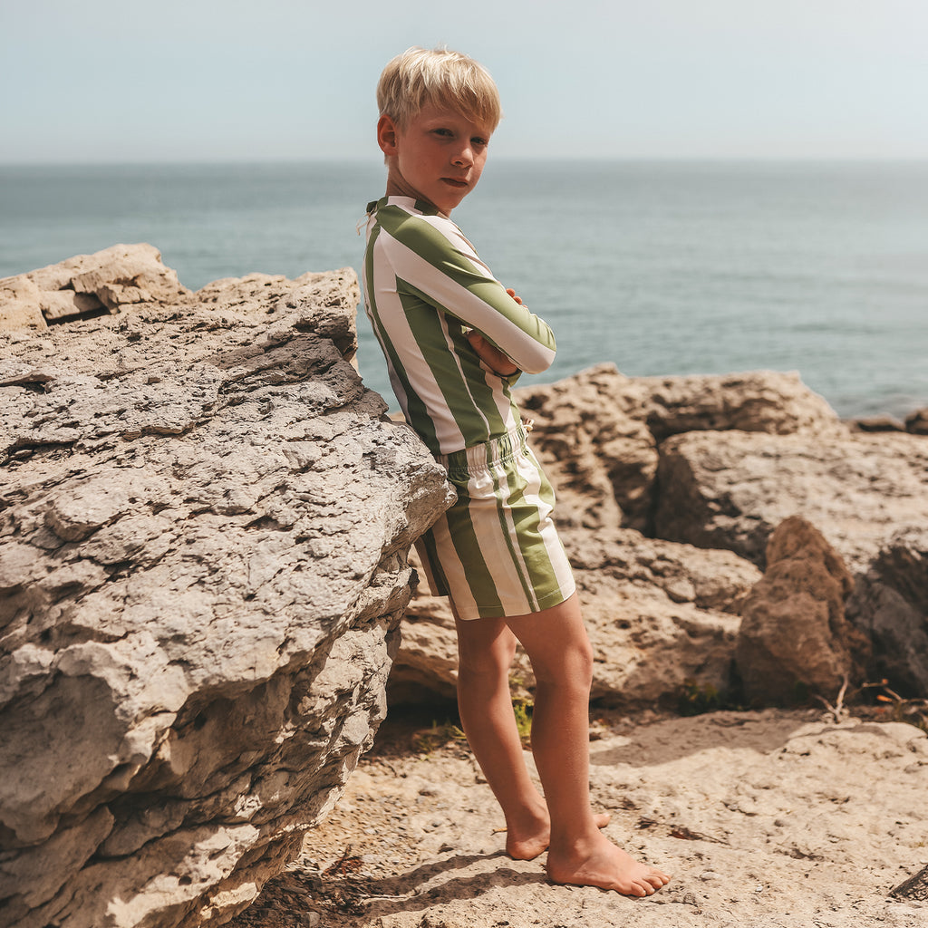 Wide Stripe | Swim Shorts