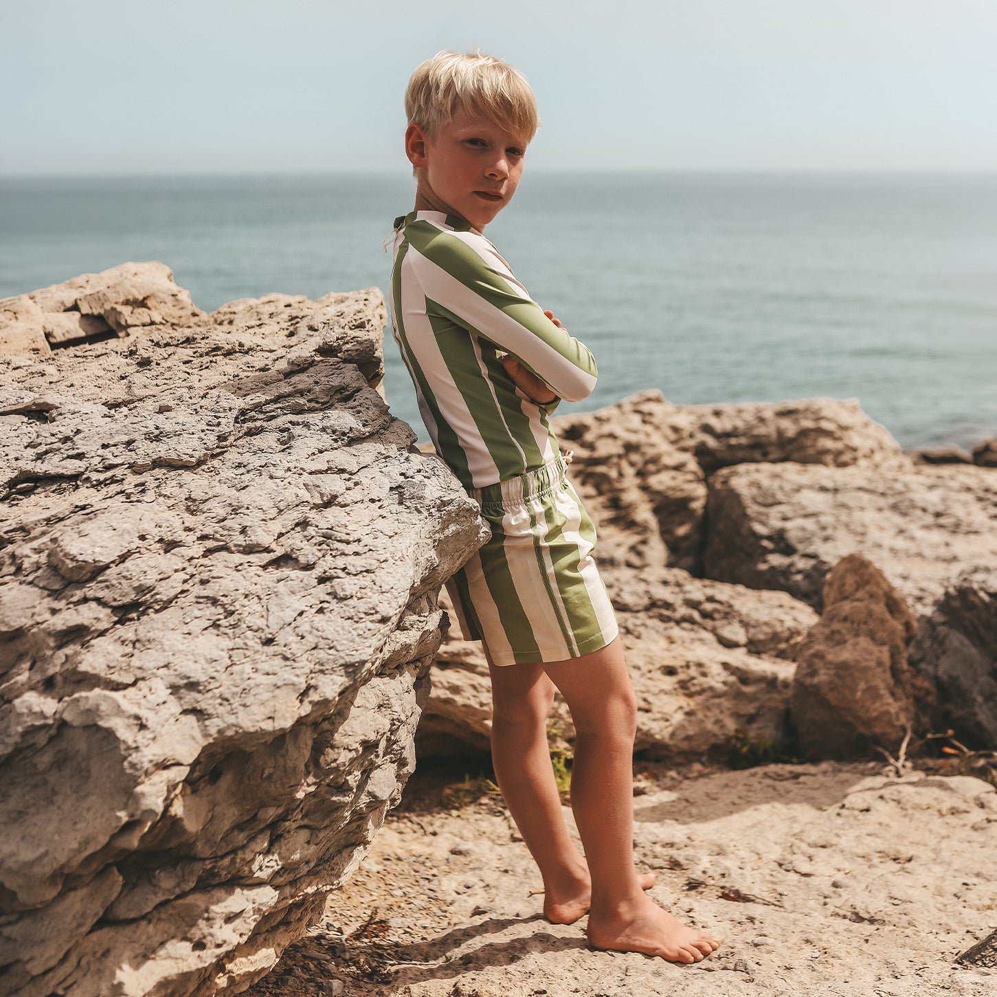 Wide Stripe | Swim Shorts